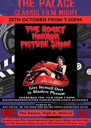 Palace Classic Film Night - The Rocky Horror Picture Show at The Palace Ibstock